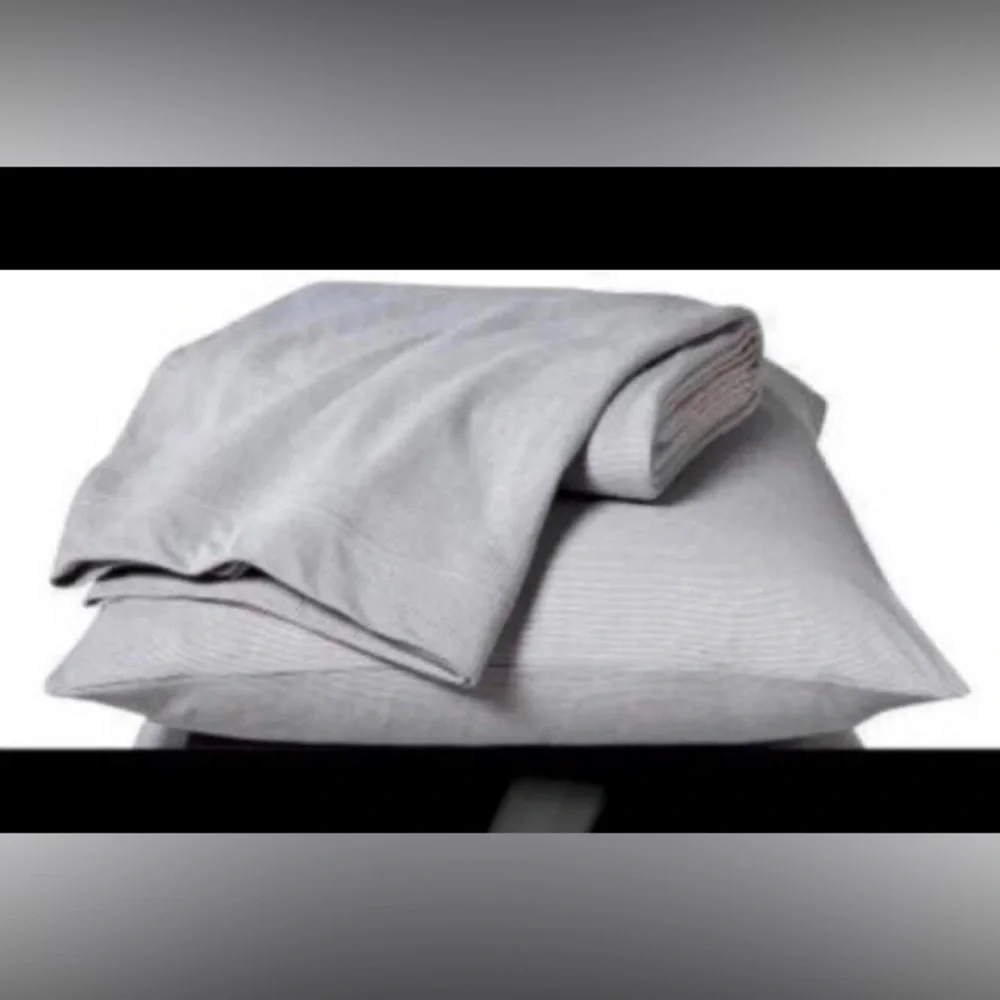 COPY - Room Essentials Jersey Sheet Set, Gray Stripe  Size Twin